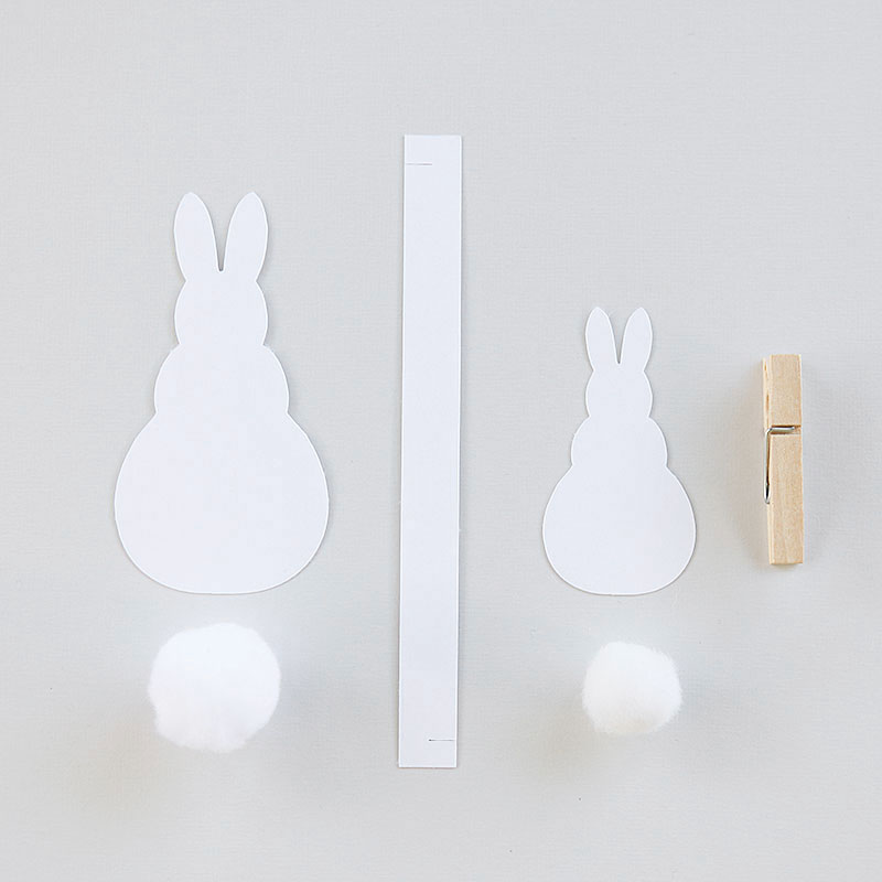 Easter bunny napkin ring glass clip