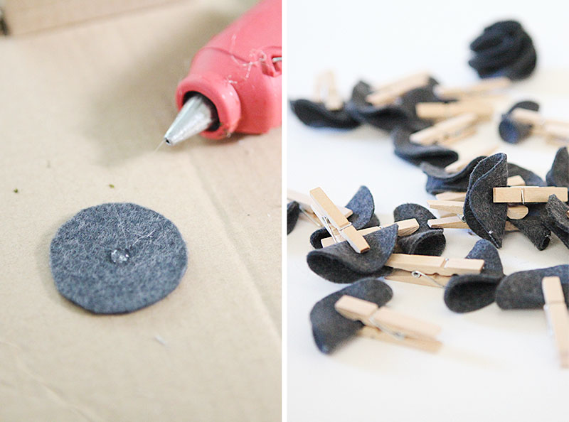 felt flower napkin ring