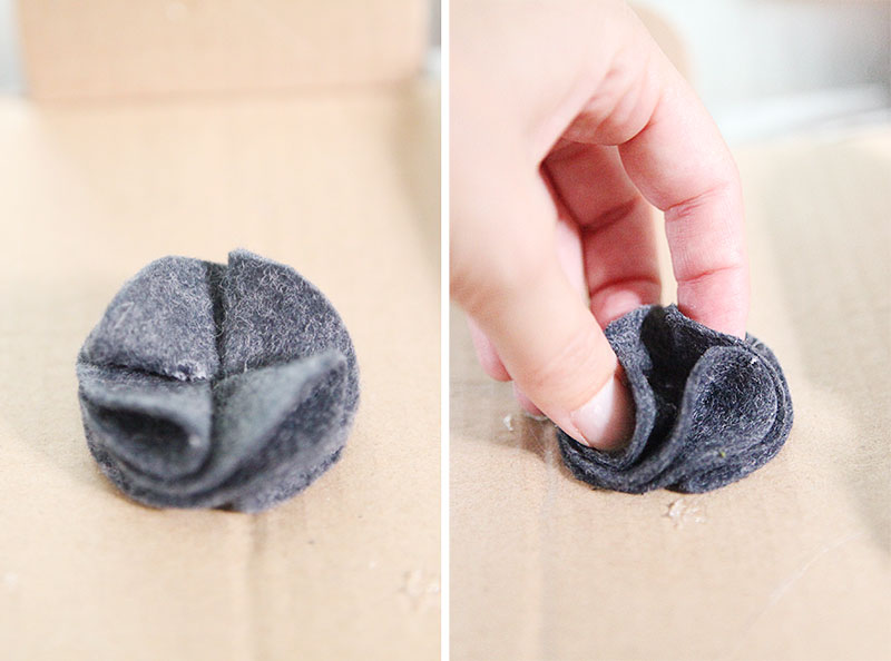 felt flower napkin ring