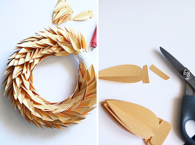 Gold leaf wreath with free download