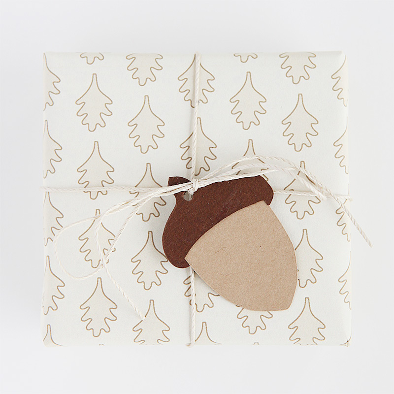 Acorn gift wrap