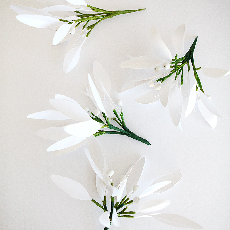 Cardstock mistletoe - make with friends