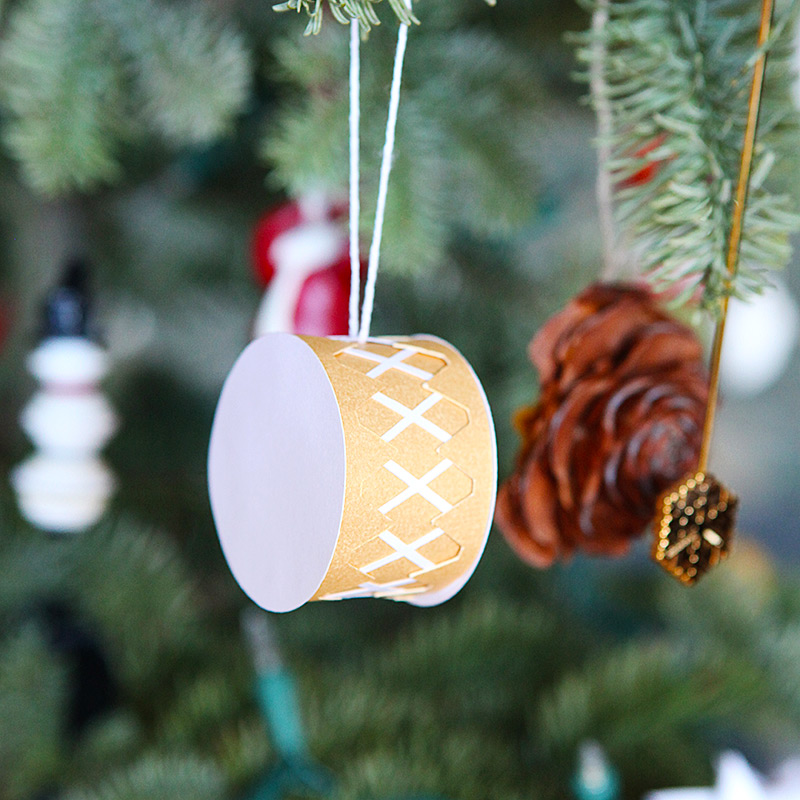 Christmas drum ornament