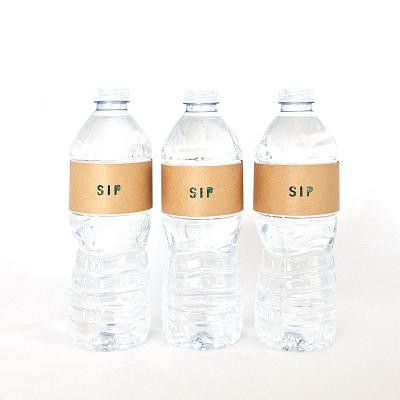 SIP water bottle cardstock label