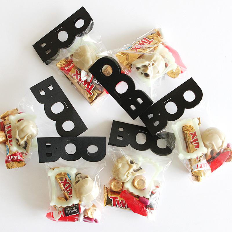 Halloween BOO treat bags, tags and cards